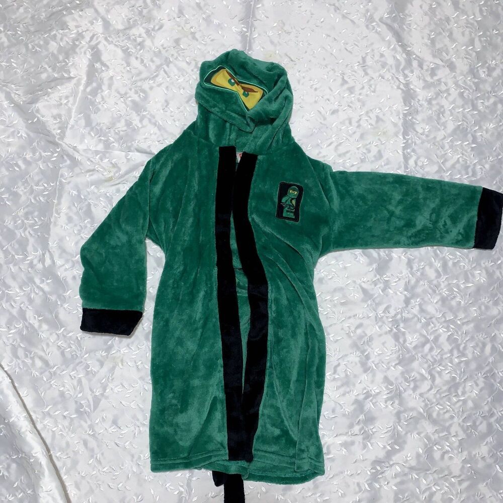 NINJAGO Boys LLOYD Costume Plush Robe Size 6/7 LEGO kids Robe Soft Fleece Hooded - Picture 1 of 7
